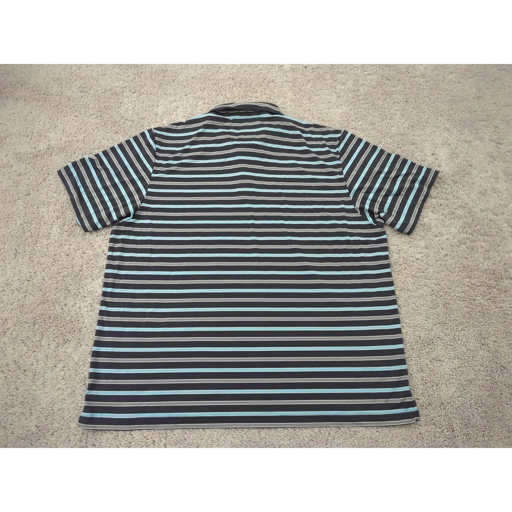 Roundtree & York Polo‎ Shirt Mens XXL Striped Golf Work Play Performance - Picture 5 of 6